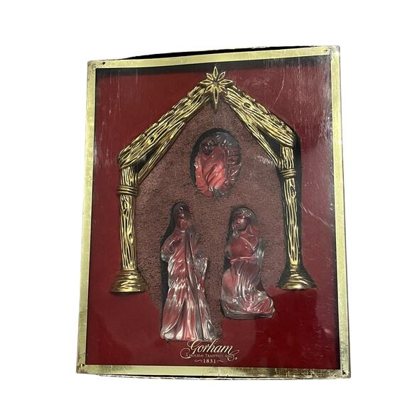 Gorham 4 Piece Crystal Nativity Czech Republic - Picture 1 of 8